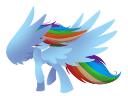 Size: 1024x768 | Tagged: safe, artist:midnightpremiere, imported from derpibooru, rainbow dash, female, lineless, minimalist, solo