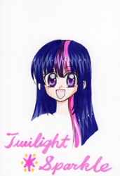 Size: 1170x1707 | Tagged: safe, artist:magical-heart, imported from derpibooru, twilight sparkle, human, female, humanized, pixiv, solo, traditional art