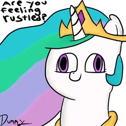 Size: 400x400 | Tagged: safe, artist:php26, imported from derpibooru, princess celestia, derp, female, hey you, jimmies, rustled my jimmies, smiling, solo