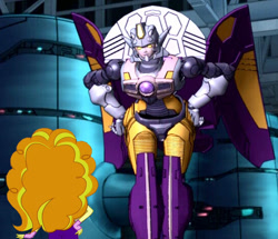 Size: 546x470 | Tagged: safe, edit, edited screencap, imported from derpibooru, screencap, adagio dazzle, equestria girls, rainbow rocks, chromia, crossover, thunderblast, transformers, transformers cybertron, transformers galaxy force