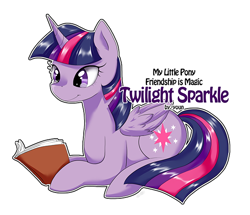 Size: 600x515 | Tagged: safe, artist:yoonny92, imported from derpibooru, twilight sparkle, alicorn, pony, book, female, mare, prone, reading, simple background, solo, twilight sparkle (alicorn)