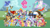 Size: 2560x1440 | Tagged: safe, artist:ponycomicconposter, imported from derpibooru, ace, ace point, aloe, angel bunny, apple bloom, applejack, berry punch, berryshine, big macintosh, bloomberg, bon bon, braeburn, carrot cake, carrot top, cheerilee, cherry berry, chief thunderhooves, cup cake, daisy, derpy hooves, diamond tiara, dj pon-3, doctor whooves, donut joe, dumbbell, fido, flower wishes, fluttershy, gilda, golden harvest, granny smith, gummy, hoity toity, hoops, lily, lily valley, little strongheart, lotus blossom, lyra heartstrings, madame leflour, mayor mare, minuette, mr. turnip, octavia melody, opalescence, orion, owlowiscious, philomena, photo finish, pinkie pie, pokey pierce, prince blueblood, princess celestia, princess luna, quarterback, rainbow dash, rainbowshine, rarity, rocky, roseluck, rover, sapphire shores, savoir fare, scootaloo, sheriff silverstar, shooting star (character), silver spoon, sir lintsalot, snails, snips, soarin', spike, spitfire, spot, steven magnet, sweetie belle, sweetie drops, time turner, trixie, twilight sparkle, twist, vinyl scratch, winona, zecora, alicorn, buffalo, cockatrice, diamond dog, dragon, earth pony, griffon, hydra, manticore, parasprite, pegasus, phoenix, pony, sea serpent, unicorn, zebra, season 1, comic con, cutie mark crusaders, everypony, female, horte cuisine, joe, male, mane six, mare, multiple heads, my little pony logo, official, official season poster, poster, royal guard, score, spa twins, stallion, wall of tags, wallpaper