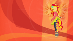 Size: 7680x4320 | Tagged: safe, artist:skycatcherequestria, imported from derpibooru, sunset shimmer, equestria girls, rainbow rocks, absurd resolution, female, sandals, solo, wallpaper