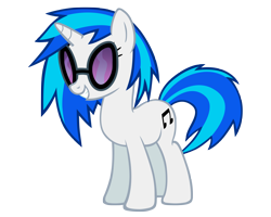 Size: 5000x4000 | Tagged: safe, artist:ikillyou121, imported from derpibooru, dj pon-3, vinyl scratch, pony, unicorn, .psd available, absurd resolution, cutie mark, female, hooves, horn, mare, simple background, smiling, solo, sunglasses, teeth, transparent background, vector