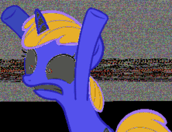 Size: 300x230 | Tagged: safe, edit, edited edit, imported from derpibooru, alula, pluto, princess erroria, animated, female, filly, flailing, foal, glitch, mare, palindrome get, seizure warning, solo