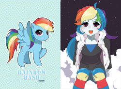 Size: 600x441 | Tagged: safe, artist:booseo, imported from derpibooru, rainbow dash, human, humanized, solo