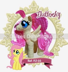 Size: 480x508 | Tagged: artist needed, safe, imported from derpibooru, fluttershy, cutie mark, irl, photo, plushie, simple background, vector, watermark, white background
