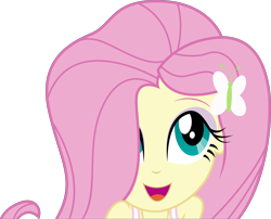 Size: 5436x4386 | Tagged: safe, artist:shadyhorseman, imported from derpibooru, fluttershy, equestria girls, rainbow rocks, absurd resolution, cute, female, hair over one eye, shyabetes, simple background, solo, transparent background, vector