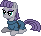 Size: 82x72 | Tagged: safe, artist:botchan-mlp, imported from derpibooru, maud pie, earth pony, pony, animated, blinking, clothes, cute, desktop ponies, dress, female, mare, maudabetes, pixel art, prone, simple background, solo, sprite, transparent background