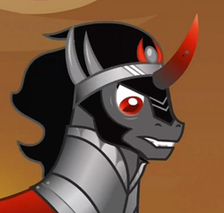 Size: 315x300 | Tagged: safe, imported from derpibooru, screencap, king sombra, pony, unicorn, the crystal empire, bust, male, portrait, solo, stallion