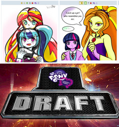 Size: 522x555 | Tagged: safe, artist:vvw84, edit, imported from derpibooru, screencap, adagio dazzle, sonata dusk, sunset shimmer, twilight sparkle, equestria girls, rainbow rocks, sleeveless, strapless, wwe