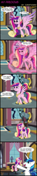 Size: 1000x4736 | Tagged: safe, artist:icesticker, imported from derpibooru, princess cadance, shining armor, pony, :t, age regression, angry, comic, cute, cutedance, filly, glare, holding a pony, imminent murder, loose fitting clothes, magic, open mouth, raised hoof, scrunchy face, shining armor is a goddamn moron, shrinking, smiling, spread wings, this will end in a night on the couch, this will end in tears and/or a journey to the moon