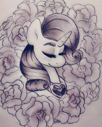 Size: 1034x1280 | Tagged: safe, artist:equestrian-strumpet, imported from derpibooru, rarity, female, solo, traditional art