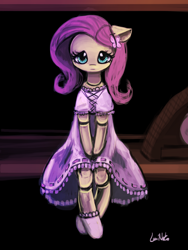 Size: 1440x1920 | Tagged: safe, artist:lumineko, imported from derpibooru, fluttershy, clothes, doll, dress, female, solo