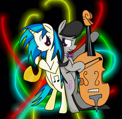 Size: 1024x1000 | Tagged: safe, artist:stormytheloner, imported from derpibooru, dj pon-3, octavia melody, vinyl scratch, pony, duo