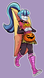 Size: 1083x1920 | Tagged: safe, artist:herny, imported from derpibooru, sonata dusk, equestria girls, rainbow rocks, clothes, costume, cute, halloween, halloween costume, holiday, literal sonataco, nightmare night, pumpkin bucket, sonatabetes, sonataco, taco, taco suit, that girl sure loves tacos, that pony sure does love tacos, that siren sure does love tacos, trick or treat