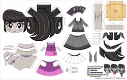 Size: 4127x2627 | Tagged: safe, artist:eljoeydesigns, imported from derpibooru, octavia melody, equestria girls, rainbow rocks, alternate clothes, alternate costumes, belly button, bikini, blushing, clothes, dressup, papercraft, swimsuit