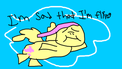 Size: 1920x1080 | Tagged: safe, imported from derpibooru, fluttershy, badly drawn, homestar runner, no tail, powered by the cheat, strong sad, stylistic suck