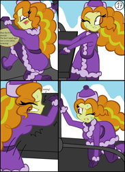 Size: 1476x2016 | Tagged: safe, artist:queentigrel, imported from derpibooru, adagio dazzle, equestria girls, a dazzling winter, comic, ski lift, winter