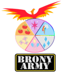 Size: 140x155 | Tagged: safe, artist:bronyoverlord, imported from derpibooru, applejack, fluttershy, philomena, pinkie pie, rainbow dash, rarity, twilight sparkle, phoenix, cutie mark, logo, mane six