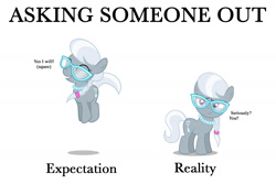 Size: 1440x960 | Tagged: safe, artist:gezawatt, artist:ready2fail, imported from derpibooru, silver spoon, earth pony, pony, braid, cute, expectation vs reality, female, filly, foal, glasses, meme, silverbetes, snob