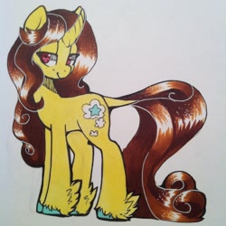 Size: 1280x1280 | Tagged: safe, artist:abeomaero, imported from derpibooru, oc, oc only, solo, traditional art