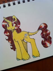 Size: 956x1280 | Tagged: safe, artist:abeomaero, imported from derpibooru, oc, oc only, smiling, solo, traditional art
