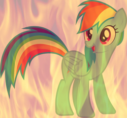 Size: 900x839 | Tagged: safe, imported from derpibooru, rainbow dash, female, fire, solo