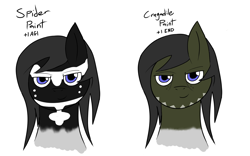 Size: 1600x1000 | Tagged: safe, artist:facade, imported from derpibooru, oc, oc only, oc:facade, fallout equestria, face paint, solo