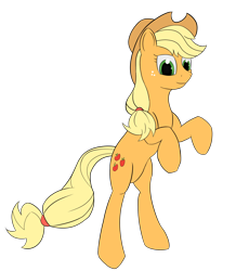 Size: 1750x1900 | Tagged: safe, artist:masfekto, imported from derpibooru, applejack, earth pony, female, mare, rearing, smiling, solo