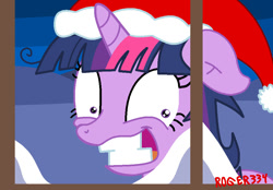 Size: 951x661 | Tagged: safe, artist:roger334, edit, imported from derpibooru, twilight sparkle, pony, female, santa claus, solo, twilight snapple