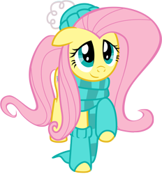 Size: 3715x4005 | Tagged: safe, artist:mick-o-maikeru, imported from derpibooru, fluttershy, clothes, female, scarf, simple background, solo, transparent background, vector