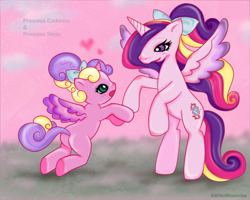 Size: 600x480 | Tagged: safe, artist:aftermoonrise, imported from derpibooru, princess cadance, princess skyla, butt, plot, princess skyl-ass, skyl-ass