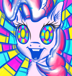 Size: 2893x3034 | Tagged: safe, artist:gezawatt, imported from derpibooru, pinkie pie, acid, dubstep, insanity, inspired by music, music, vivid