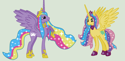 Size: 1024x502 | Tagged: safe, artist:hipsterhugger, imported from derpibooru, princess gold lily, princess sterling