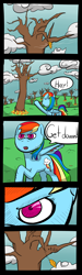 Size: 1500x5000 | Tagged: safe, artist:crashbrowns, imported from derpibooru, rainbow dash, pegasus, pony, autumn, comic, female, leaf, mare, solo, stare, tree