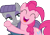 Size: 3729x2646 | Tagged: safe, artist:camtwo, artist:camtwosix, derpibooru exclusive, edit, imported from derpibooru, maud pie, pinkie pie, grin, high res, hug, inverted mouth, open mouth, simple background, smiling, transparent background, vector, when she smiles