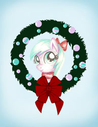 Size: 800x1035 | Tagged: safe, artist:flutterluv, imported from derpibooru, aura (character), aura (g4), christmas, traditional art