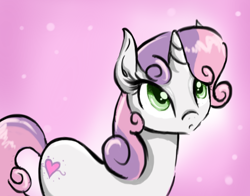 Size: 800x628 | Tagged: safe, artist:pegasistercake, imported from derpibooru, sweetie belle, pony, unicorn, :c, alternate cutie mark, female, older, solo