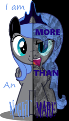 Size: 197x348 | Tagged: safe, imported from derpibooru, oc, oc only, oc:moonlight bolt, alicorn, pony, female, filly, nightmare, solo, two sided posters