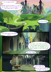 Size: 900x1270 | Tagged: safe, artist:light262, artist:lummh, imported from derpibooru, spike, twilight sparkle, alicorn, pony, comic:timey wimey, castle of the royal pony sisters, comic, female, mare, twilight sparkle (alicorn)
