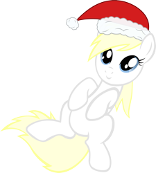 Size: 2000x2219 | Tagged: safe, artist:accu, edit, imported from derpibooru, oc, oc only, oc:aryanne, christmas, full body, hat, hooves up, looking at you, on back, santa hat, show accurate, simple background, smiling, snuggles?, solo, transparent background, vector, white