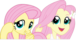 Size: 5992x3140 | Tagged: safe, artist:katequantum, imported from derpibooru, fluttershy, equestria girls, duo