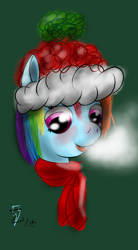 Size: 1280x2316 | Tagged: safe, artist:hippik, imported from derpibooru, rainbow dash, pony, christmas, female, solo