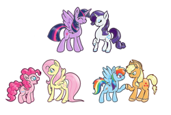 Size: 2997x2022 | Tagged: safe, artist:amberlea-draws, imported from derpibooru, applejack, fluttershy, pinkie pie, rainbow dash, rarity, twilight sparkle, alicorn, pony, eyes closed, female, hoofbump, mane six, mare, older, open mouth, raised hoof, simple background, transparent background, twilight sparkle (alicorn), unshorn fetlocks