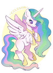 Size: 1024x1391 | Tagged: safe, artist:lana-jay, imported from derpibooru, princess celestia, pony, cute, cutelestia, female, mare, missing cutie mark, rearing, simple background, solo, transparent background