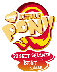 Size: 799x1001 | Tagged: safe, artist:mit-boy, edit, imported from derpibooru, sunset shimmer, equestria girls, best pony, best pony logo, logo, logo edit, simple background, transparent background