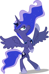 Size: 656x985 | Tagged: safe, artist:kopachris, imported from derpibooru, princess luna, pony, bipedal, female, simple background, solo, standing, svg, transparent background, vector