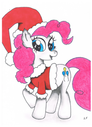 Size: 3400x4677 | Tagged: safe, imported from derpibooru, pinkie pie, christmas, christmas ponies, clothes