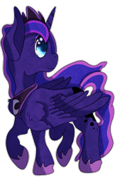 Size: 660x1000 | Tagged: safe, artist:okbutwhyeventho, imported from derpibooru, princess luna, female, looking back, simple background, solo, transparent background